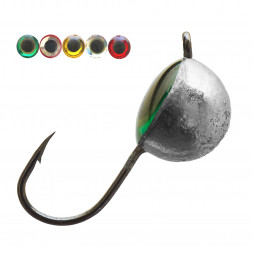 Мормышка вольфрамовая Lumicom Полусфера окун./фосф. глаз Ф5 NiFL