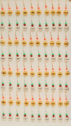 Мормышка литая с бисером Condor Шар ф4 золото/серебро 25/25, 50 шт/упак