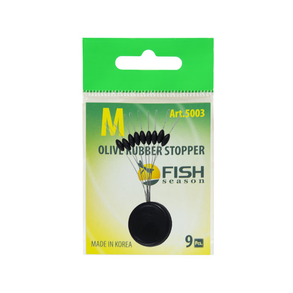Стопор FISH SEASON резиновый оливка №SSS 9шт 5003-SSSF