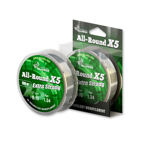 Леска Allvega All-round X5 0.20 100м