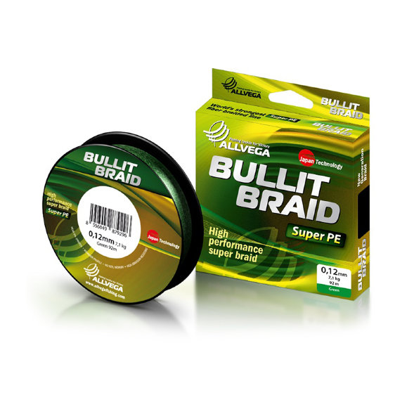 Леска плет. ALLVEGA Bullit Braid dark green 0.30 135м