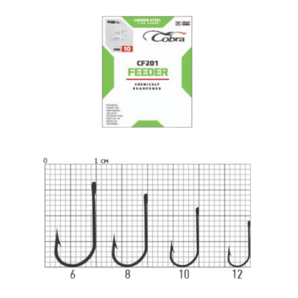 Крючки Cobra FEEDER CLASSIC сер. CF201 разм. 012 10шт